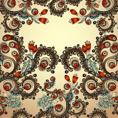 Vector abstract floral decorative background N49