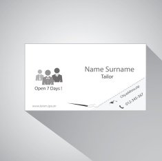 Calling card of tailor