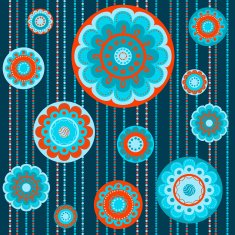 Abstract flower seamless colorful pattern N2