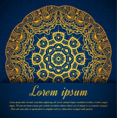 Vector greeting ornate background N5