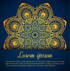 Vector greeting ornate background N6