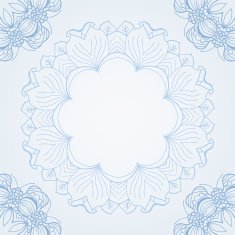 Abstract circular floral pattern N4