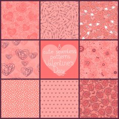 Seamless patterns Valentine's Day N6
