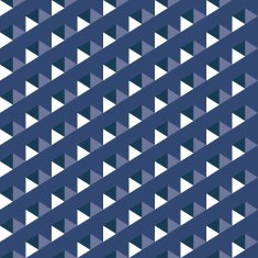 seamless pattern of white and blue triangles