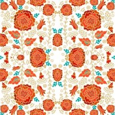 Seamless floral vector pattern in turkish style N3