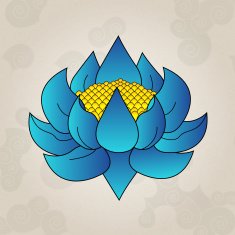 Blue lotus japanese tattoo