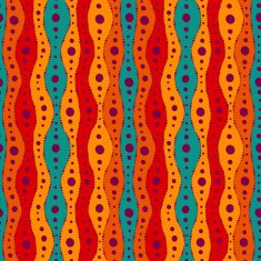 Seamless pattern with waves and dots N2