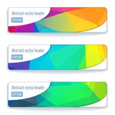 Abstract vector header banners N149