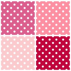 Dotted retro pattern collection for Valentine`s day