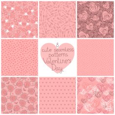 Seamless patterns Valentine's Day N7