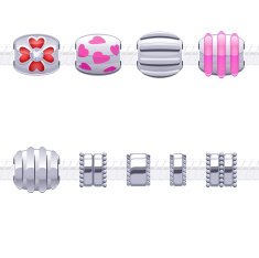 Assorted metal charm beads for necklace or bracelet