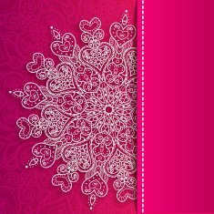 Vector Valentine's day lacy greeting ornate background N5
