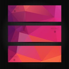 Abstract vector mosaic banners N122