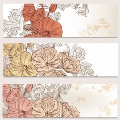 Floral business cards set for design N2