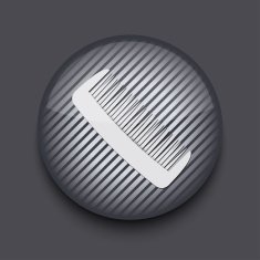 Vector app circle striped icon on gray background Eps 10 N4