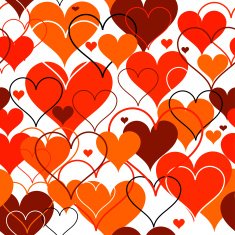 Hearts seamless Background Vector