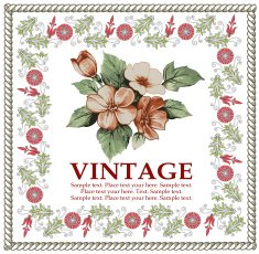 Greeting card Flowers Beautiful frame with a flower ornament N12