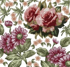 Flowers Vector Beautiful background with a flower ornament N21