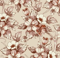 Flowers Vector Beautiful background with a flower ornament N23