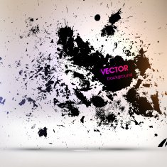 Abstract Ink Blot for Grunge Backgound N215