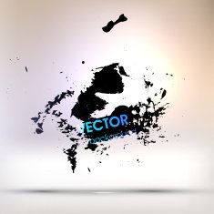 Abstract Ink Blot for Grunge Backgound N220