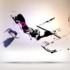 Abstract Ink Blot for Grunge Backgound N225