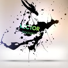 Abstract Ink Blot for Grunge Backgound N238