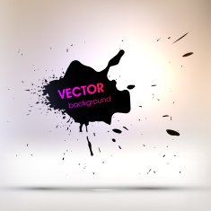 Abstract Ink Blot for Grunge Backgound N240