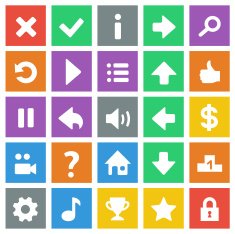 Flat game icons N8