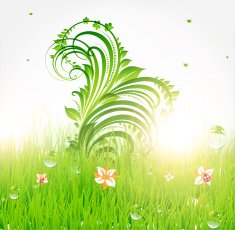 Floral Retro Background for Vintage Design N667
