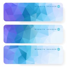 Abstract vector mosaic banners N126