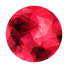 Abstract geometric polygonal red sphere