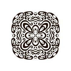 Abstract vector mehndi tattoo ornament N8