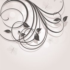 Floral Retro Background for Vintage Design N691
