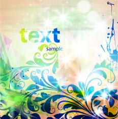 Floral Retro Background for Vintage Design N693