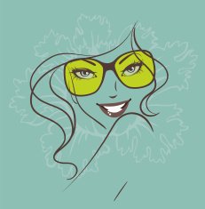 Beauty floral woman N14