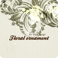 Floral Retro Background for Vintage Design N941