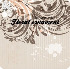 Floral Retro Background for Vintage Design N974