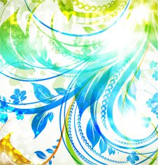 Floral Retro Background for Vintage Design N1006