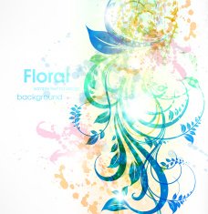 Floral Retro Background for Vintage Design N1010