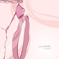 Fashionable pink background with abstract girl N4