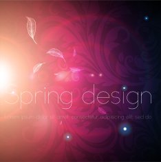 Floral Retro Background for Vintage Design N1018