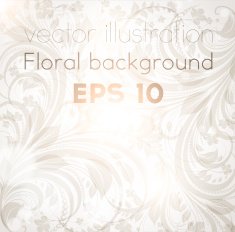 Floral Retro Background for Vintage Design N1077