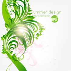 Floral Retro Background for Vintage Design N1079