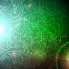 Floral Retro Background for Vintage Design N1086