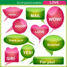 Set of speech bubbles N4