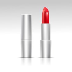 Vector Isolated Red Lipstick on White Background N2