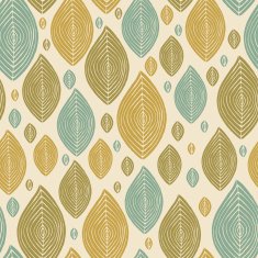 Decorative abstract vintage leaves seamless pattern