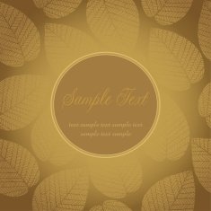 Decorative leaf background with text frame