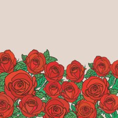 Cute floral seamless background with text place N2